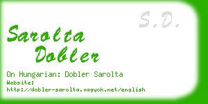 sarolta dobler business card